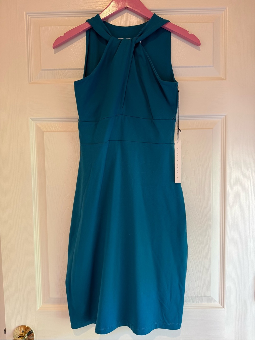 Susana Monaco Teal Halter Midi Dress